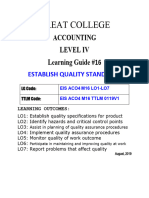 16 Establish Quality Standards L 4