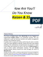 DO YOU KNOW - Kaizen and 5S