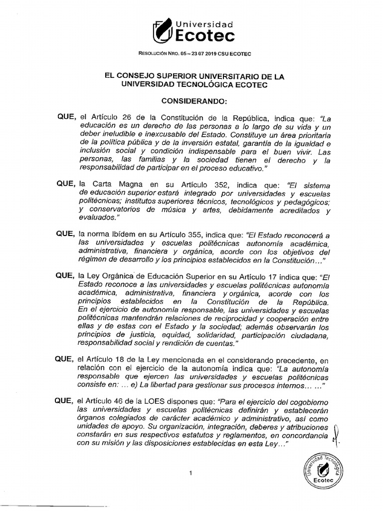 Reglamento Interno | PDF