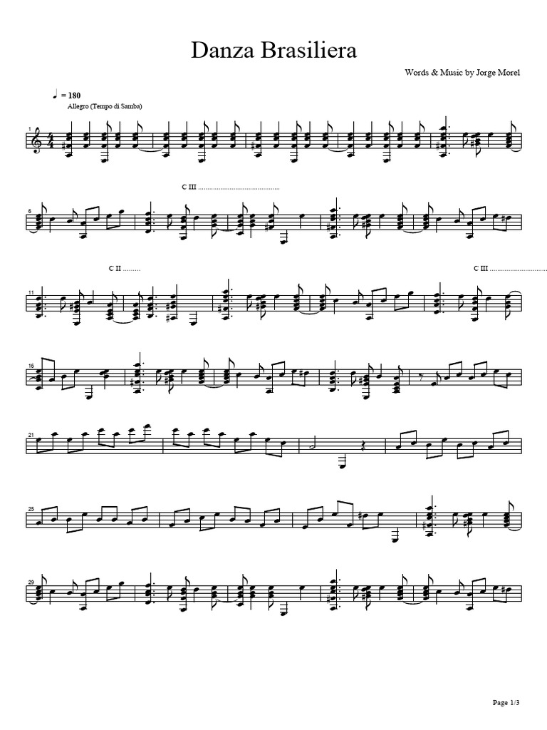 Morel, Danza Brasilera Download Free PDF Musical Forms