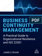 Business Continuity Management A Practical Guide To Organizational Resilience and ISO 22301 (James Cra