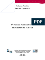 2013 8th National Nutrition Survey Facts and Figures Biochemical Survey