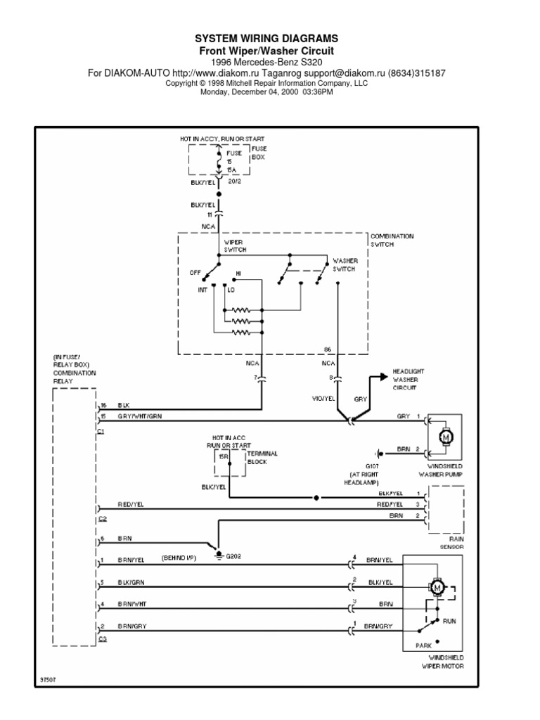 Front Wiper-Washer Circuit | PDF