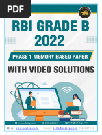 RBI Grade B 2022 Phase 12 PYQs