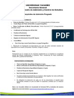 Requisitos de Pregrado