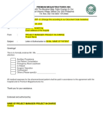 Letter of Authorization - Template