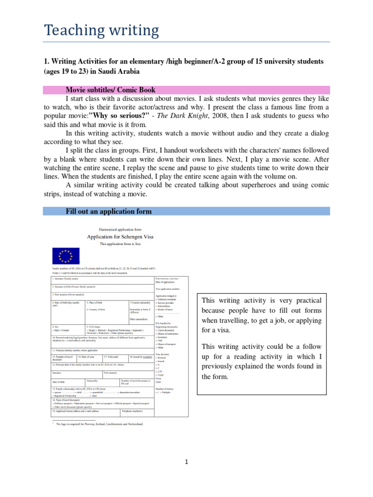 Teaching Writing Pdf Human Communication