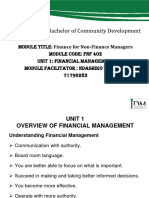 UNIT 1  2  FINANCIAL MANAGEMENT FNF 402 BCD