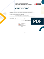 Certificado Computacion e Informatica