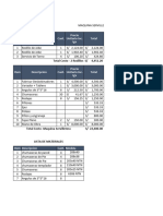 Lista de Precios - Maquina Servilletas