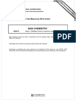 0620 Chemistry: MARK SCHEME For The May/June 2014 Series
