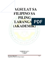 G12 Fil 121 - Pagsulat Sa Filipino Sa Piling Larangan