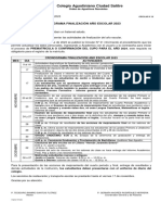 2023 Circular #36 Cronograma Finalizacion Ano