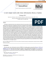 A New Simple Third-Order Shear Deformation Theory of Plates: Guangyu Shi