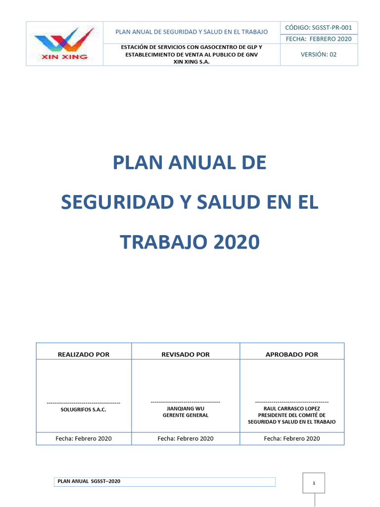 Plan Anual de Seguridad | PDF | Riesgo | Evaluación de riesgos