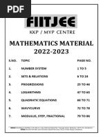 Mathematics Foundation Material 2022-23