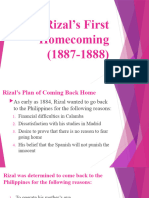 Rizals First Homecoming 1887 1888