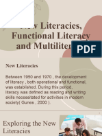 New LiteraciesJ Functional Literacy and Multiliteracy 1 XX