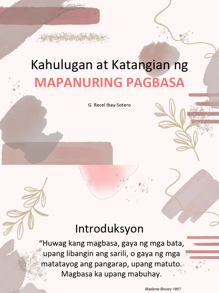 Modyul 1 Pagbasa Pdf