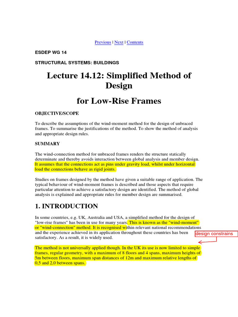14-2 Low-Rise Frame | PDF | Beam (Structure) | Buckling