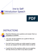 A Guideline To Self-Introduction Speech