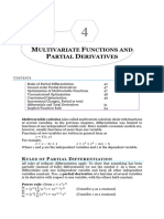 Multivariate Functions and Partial Derivatives