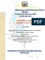 Perubahan Atas Perda No. 10 Tahun 2008 Tentang RPJPD Prov. Sulsel Tahun 2008 - 2028
