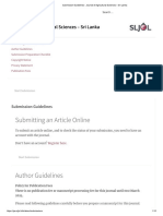 Submission Guidelines - Journal of Agricultural Sciences – Sri Lanka