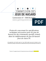 Projet de Protocole Technique Classe IV Concernant Les Paris Sur Des Événements Sportifs Virtuels Du 532021