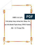 Tiểu Luận:: Giải pháp tăng cường huy động vốn tại chi nhánh Ngân hàng TMCP Quân đội - Lê Trọng Tấn