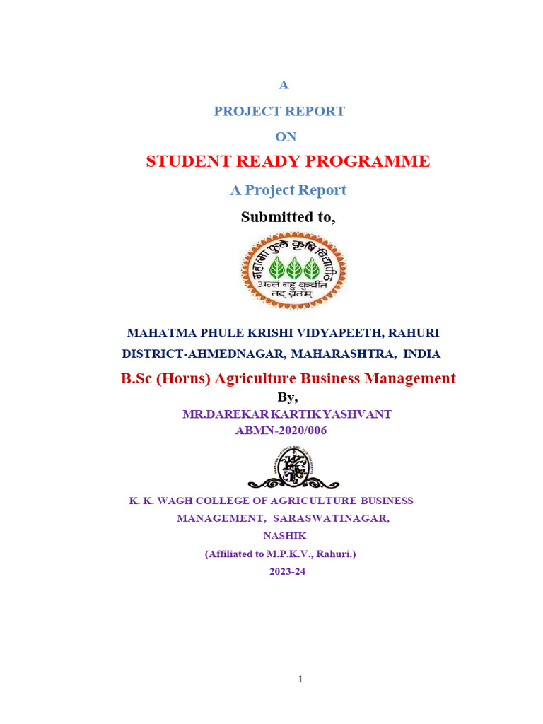Student READY Programme Report | PDF | Agriculture | Farms