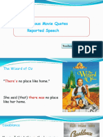 Reported Speech - Famous Movies Quotes