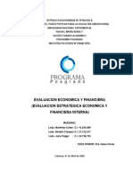 Ensayo Evaluacion Economica y Financiera Unidad Iii (Evaluacion Estrategica Economica y Financiera Interna)