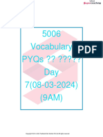 5006 Vocabulary PYQs का तोहफा Day 708 03 20249AM 2