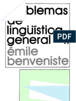 Benveniste Emile - Problemas de Linguistic A General II (CV)
