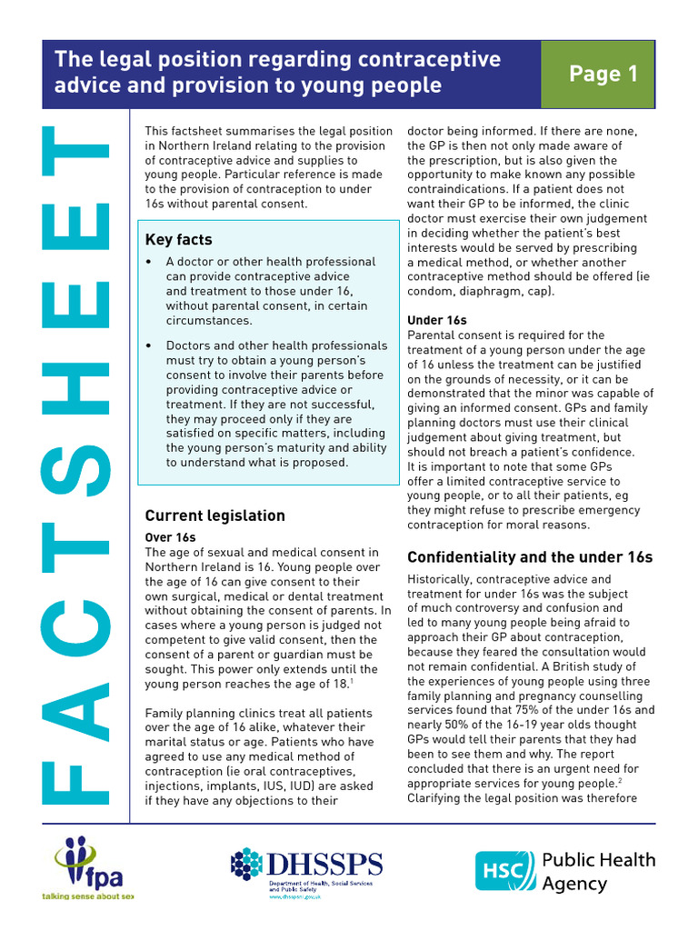 Contraceptive Advice for Young People in NI | PDF | Informed Consent ...
