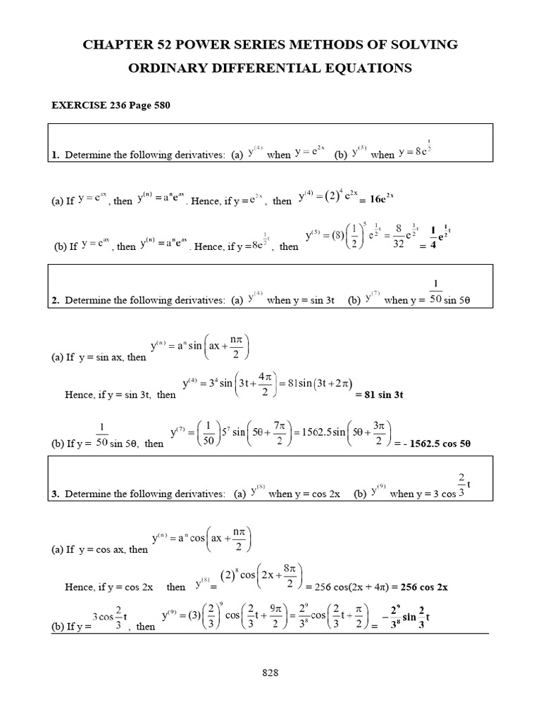 Higher Eng Maths 9th Ed 2021 Solutions Chapter | PDF | Equations ...