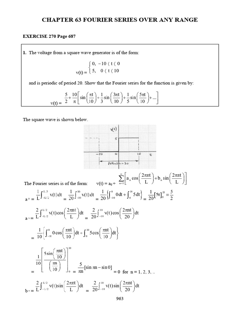 Higher Eng Maths 9th Ed 2021 Solutions Chapter | PDF | Fourier Series ...