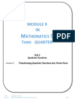 Math 9 Unit 3 Lesson 3 Module