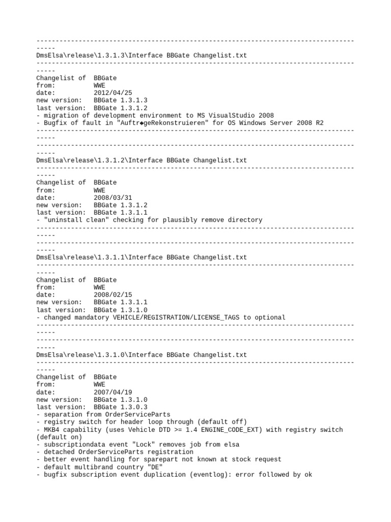 BBGate Changelog Overview | PDF | Component Object Model | Windows Registry