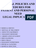General Policies and Procedures For Patience and Personal
