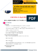 ĐỊNH NGHĨA VÀ Ý NGHĨA CỦA ĐẠO HÀM - LÝ THUYẾT & BÀI TẬP