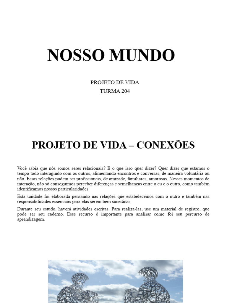 Projeto de Vida: Construindo Metas 2024 | PDF | Vida | Motivação