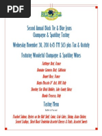 Blue Fish Restaurant Black and Blue Champagne Tasting