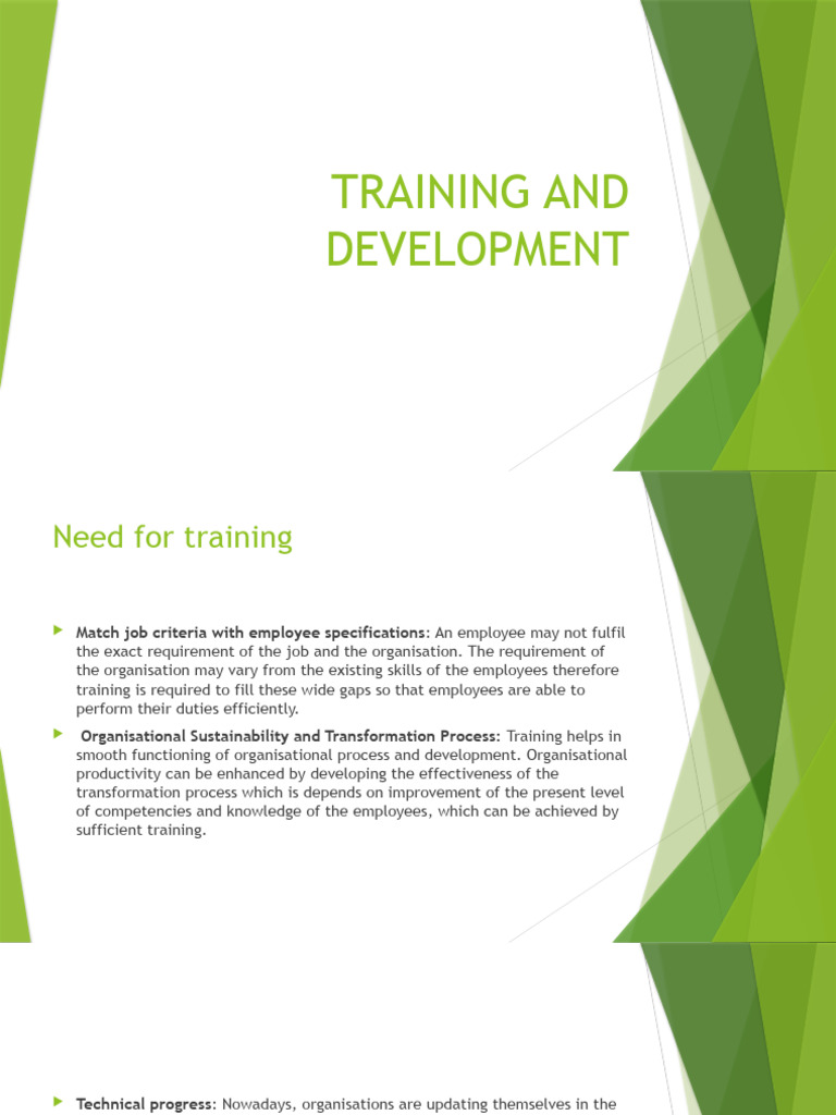 Training And Development Hr Pdf Employment Business