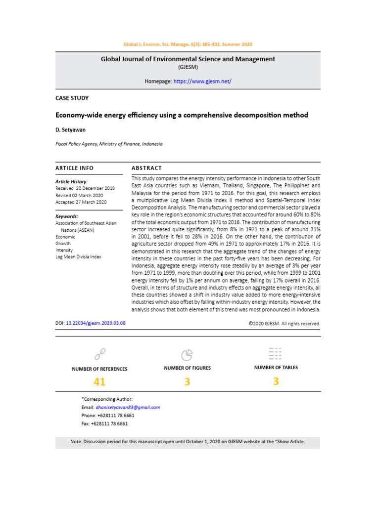 ASEAN Energy Efficiency Trends 1971-2016 | PDF | Economic Growth ...