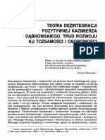 Tylikowska Teoria Dezintegracji Pozytywnej Kazimierza Dabrowskiego 2000