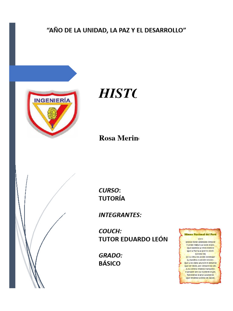 Rosa Merino: Primera en Cantar el Himno Nacional | PDF | Perú