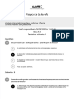 Resposta Questionario 08 Quizz Literacia Emergente No Jardim de Infancia