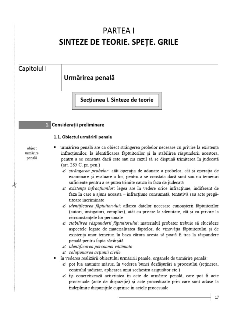 Urmarirea Penala Subiectul 15 | PDF